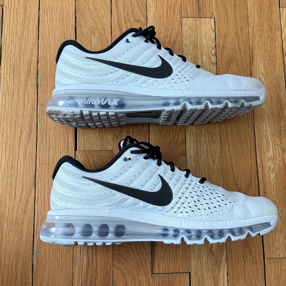 Nike White Pure Platinum Black Air Max Sneakers - Picture 7 of 12